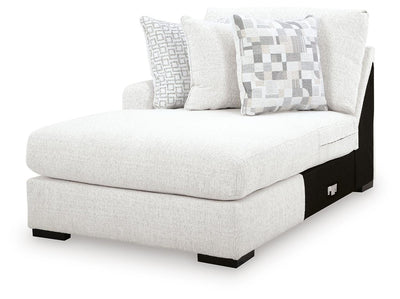 Misty-Lakes 3-Piece Double Chaise Sectional in Chalk