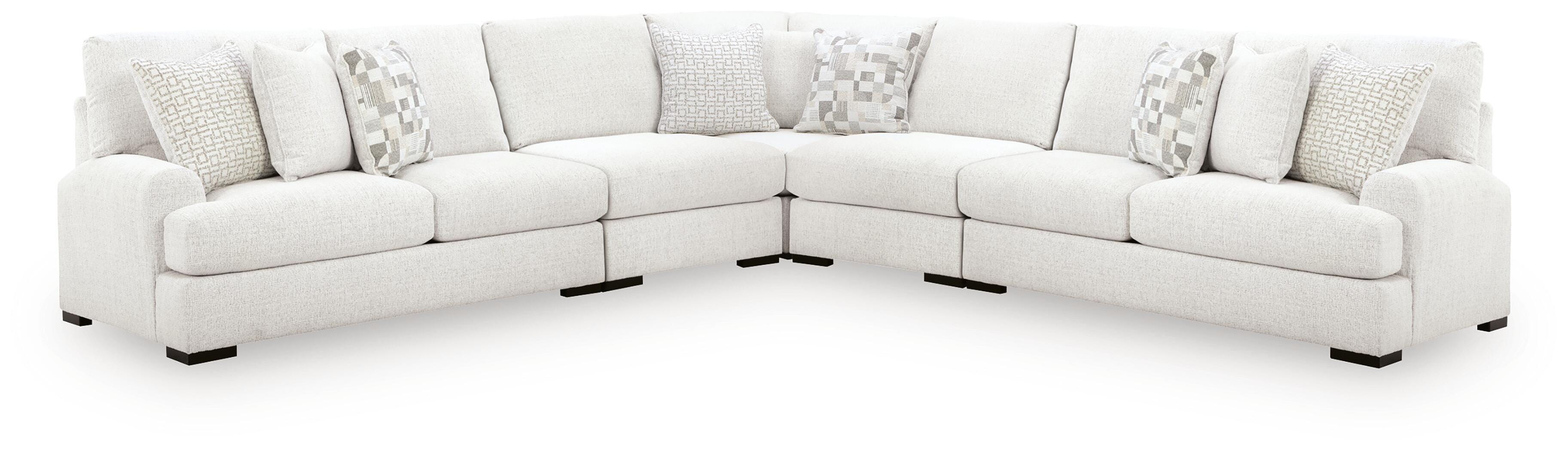 Misty-Lakes 5-Piece Sectional in Chalk