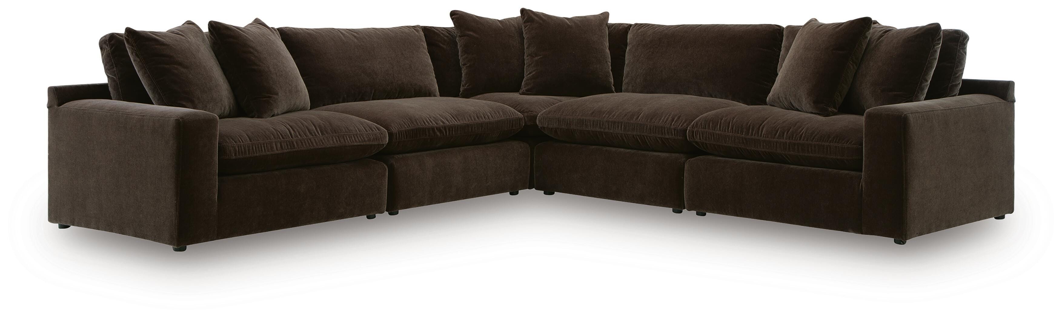 Maxton Heights 5-Piece Sectional in Bittersweet