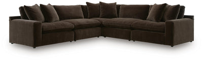 Maxton Heights 5-Piece Sectional in Bittersweet
