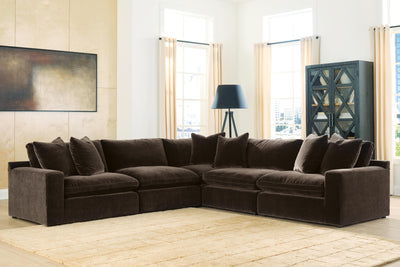 Maxton Heights 5-Piece Sectional in Bittersweet