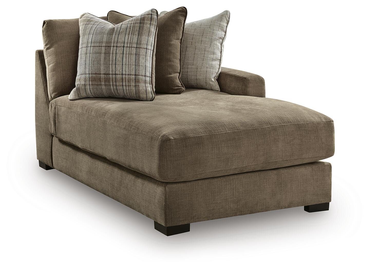 Camellia-Court 6-Piece RAF Chaise Sectional in Coffee