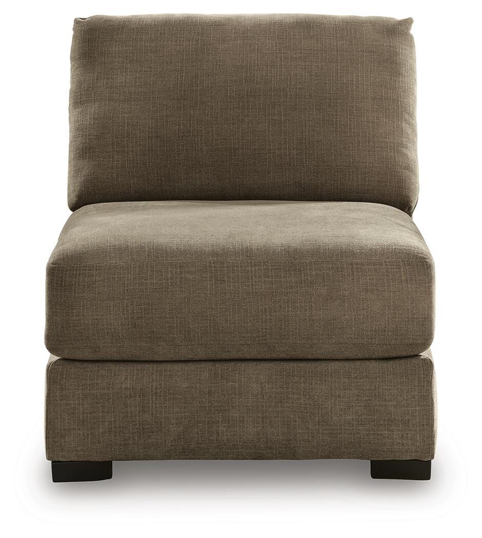 Camellia-Court 6-Piece RAF Chaise Sectional in Coffee