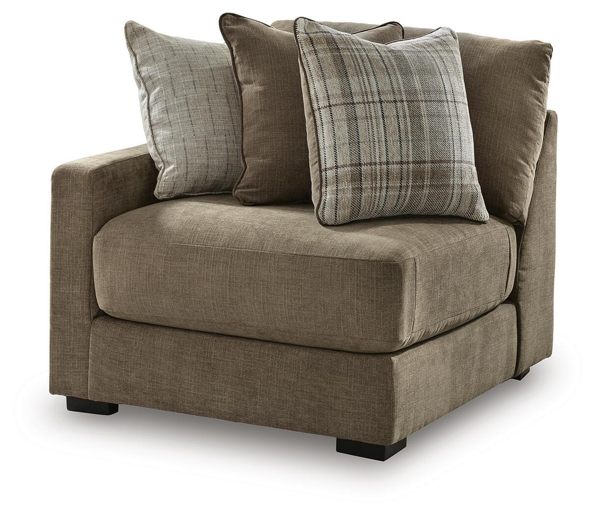 Camellia-Court 6-Piece RAF Chaise Sectional in Coffee