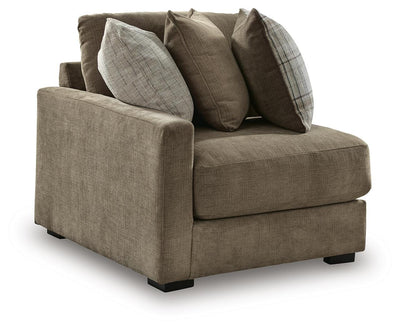 Camellia-Court 6-Piece RAF Chaise Sectional in Coffee