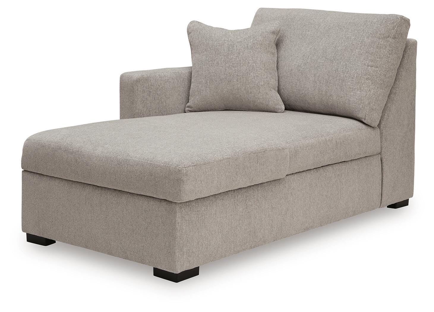 ModMax Luxe 5-Piece LAF Chaise Sectional and Pop Up Sleeper in Flint