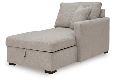 ModMax Luxe 4-Piece Double Storage Chaise Sectional in Flint