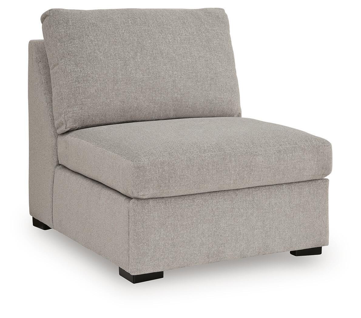 ModMax Luxe 5-Piece Double Chaise Sectional with Storage Consoles in Flint