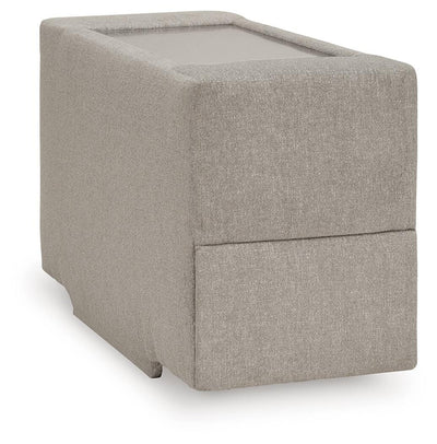 ModMax Luxe 5-Piece Double Chaise Sectional with Storage Consoles in Flint
