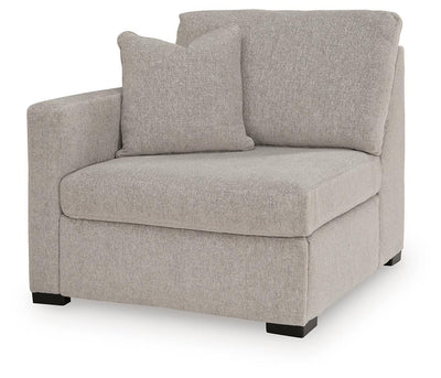 ModMax Luxe 5-Piece Sectional with Storage Chaise and Pop Up Sleeper in Flint