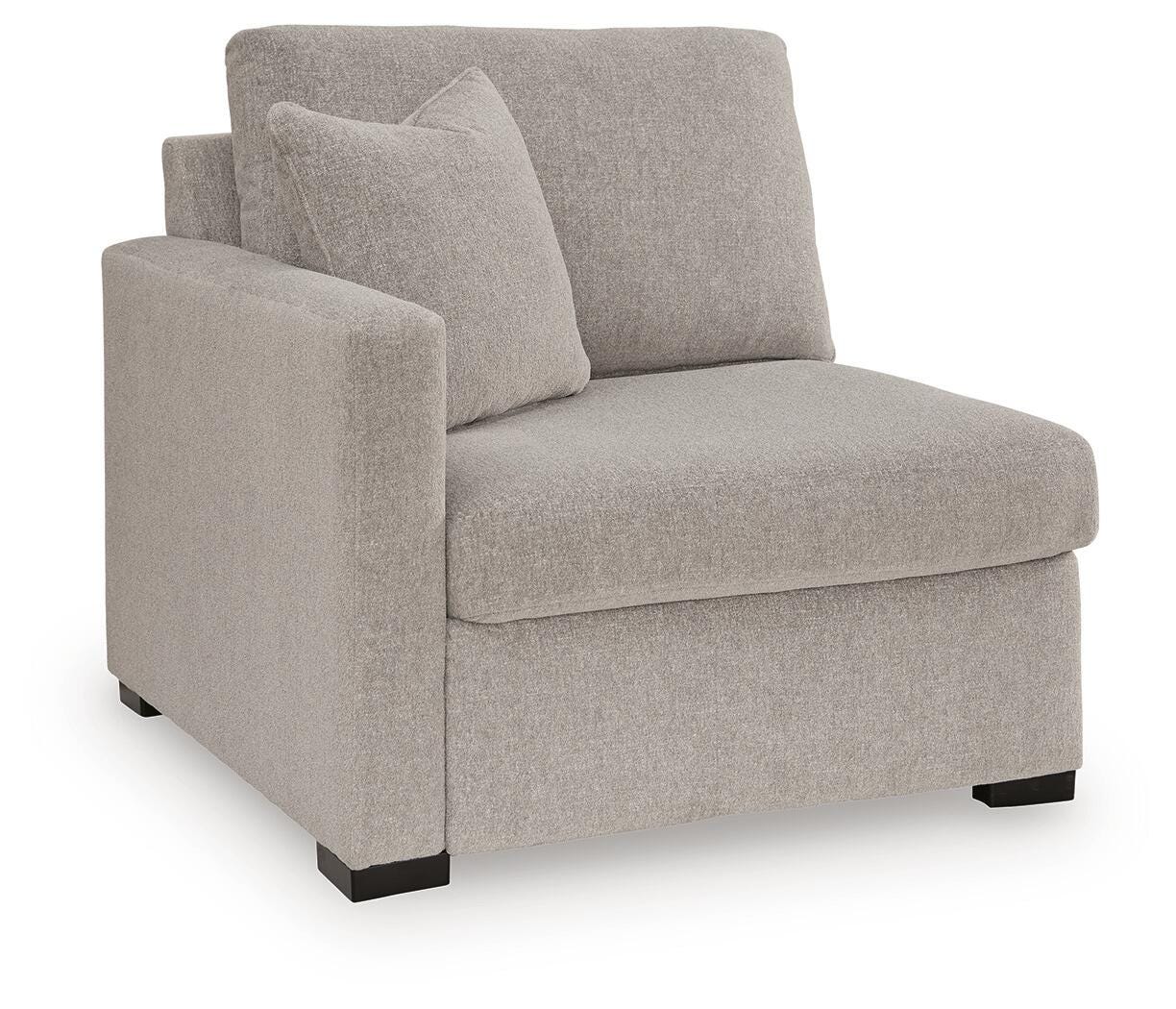 ModMax Luxe 5-Piece Sectional with Storage Chaise and Pop Up Sleeper in Flint