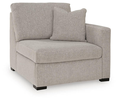 ModMax Luxe 8-Piece Sectional with Storage Chaise and Audio Consoles in Flint