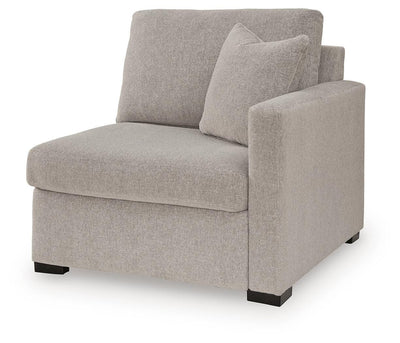 ModMax Luxe 8-Piece Sectional with Storage Chaise and Audio Consoles in Flint