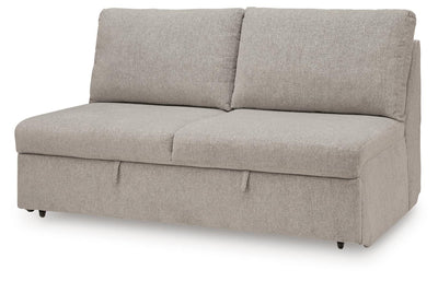 ModMax Luxe 5-Piece Sectional w/ Storage Chaise and Pop Up Sleeper in Flint