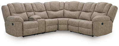 Pearce-Pike 3-Piece Reclining Sectional w/ Console in Birch