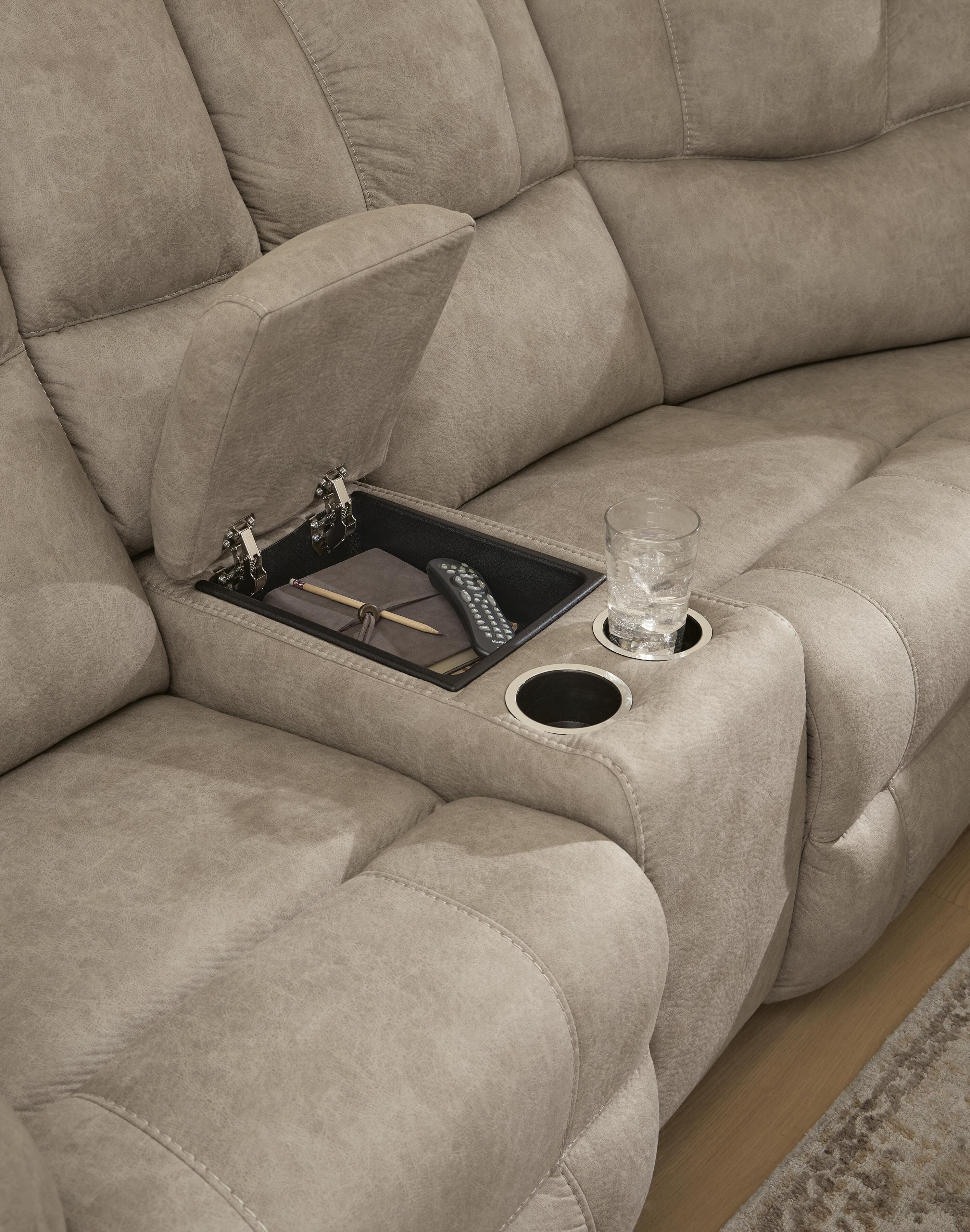 Pearce-Pike 3-Piece Reclining Sectional w/ Console in Birch