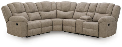 Pearce-Pike 3-Piece Reclining Sectional with Console in Birch