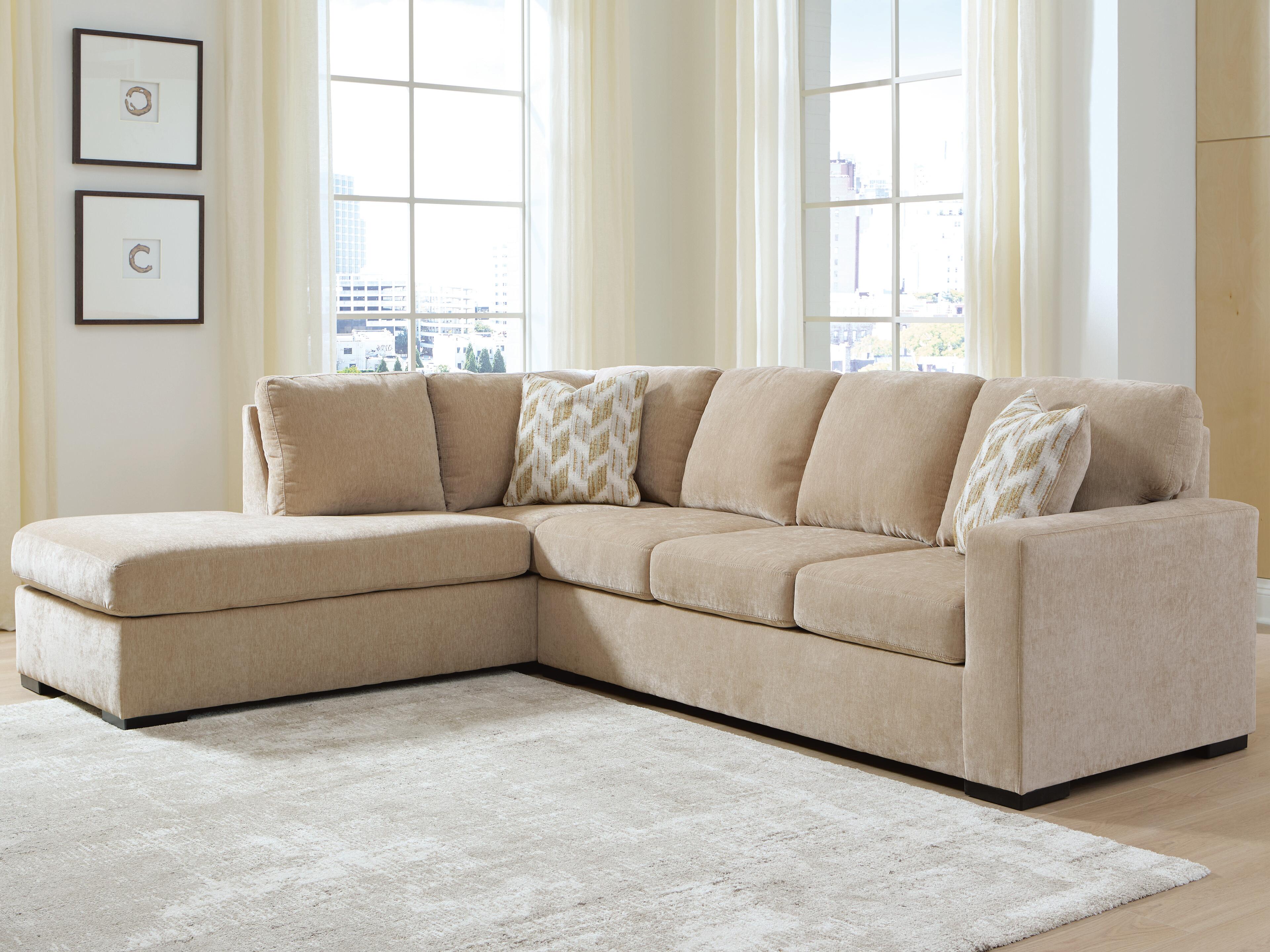 Bridgepoint 2-Piece Sleeper Sectional with Chaise in Almond