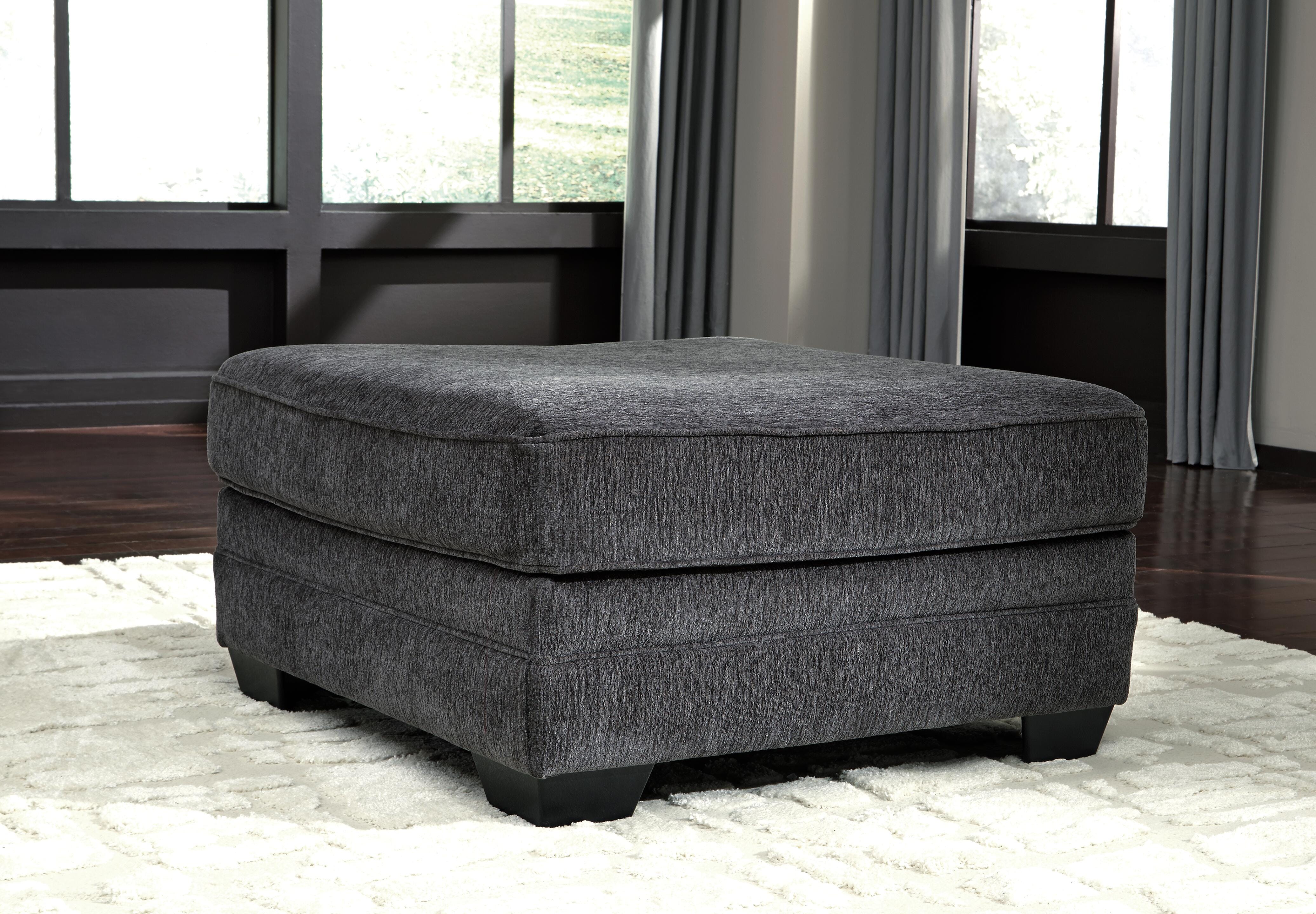 Tracling 3-Piece Sectional and Ottoman in Slate