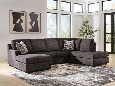 Lentiz 2-Piece Sectional w/ Chaise in Onyx