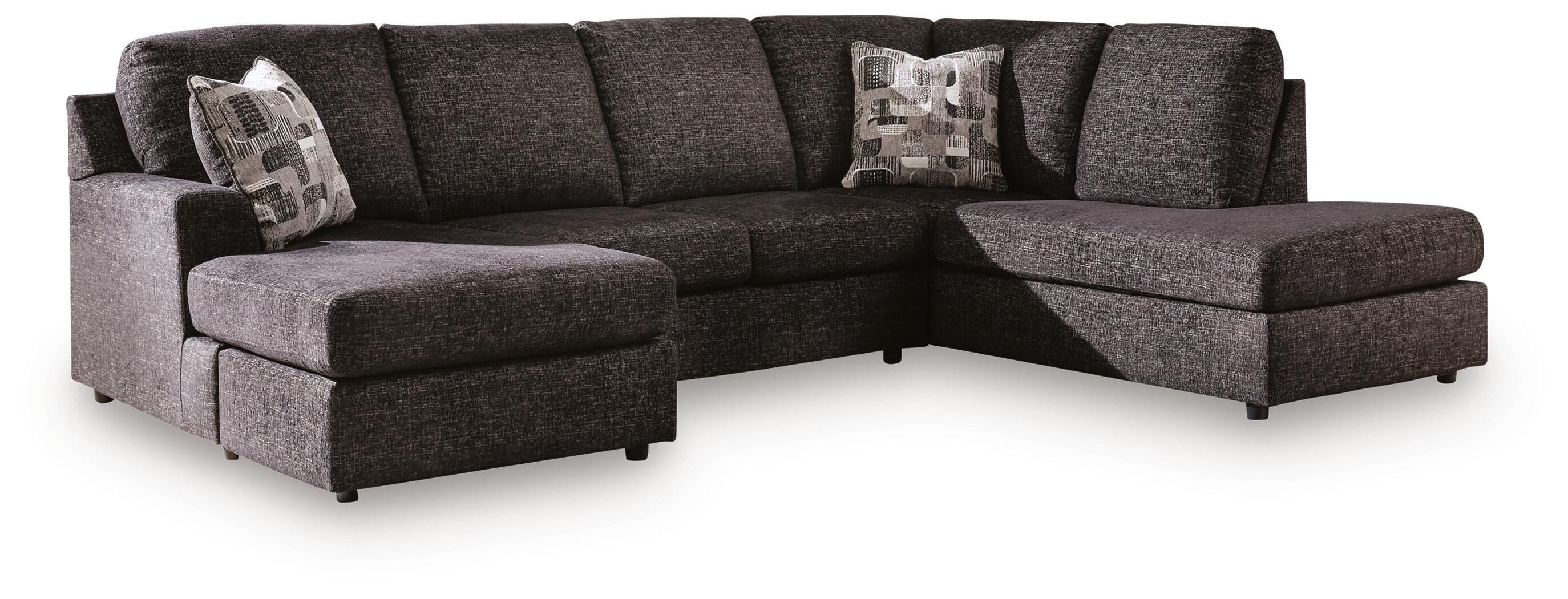 Lentiz 2-Piece Sectional w/ Chaise in Onyx
