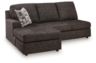Lentiz 2-Piece Sectional w/ Chaise in Onyx