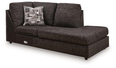 Lentiz 2-Piece Sectional w/ Chaise in Onyx