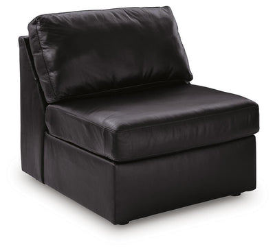 Modmax II 5-Piece Sectional in Black Leather