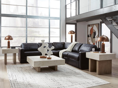 Modmax II 5-Piece Sectional in Black Leather