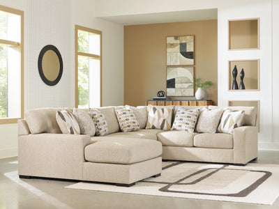 Laurelgrove 4-Piece LAF Chaise Sectional in Pebble
