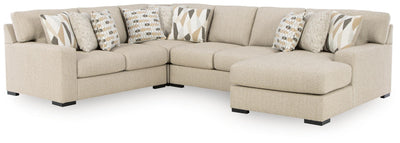Laurelgrove 4-Piece RAF Chaise Sectional in Pebble