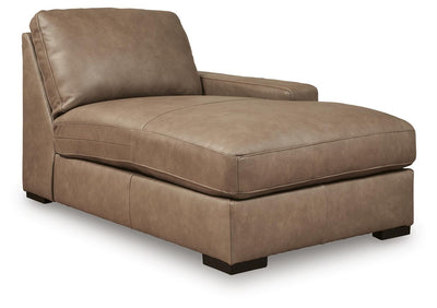 Veronella 5-Piece RAF Chaise Sectional in Sahara Leather