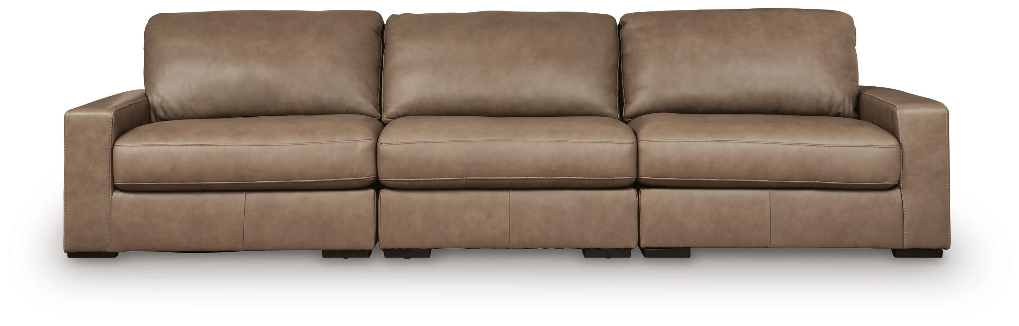 Veronella 3-Piece Sectional Sofa in Sahara Leather