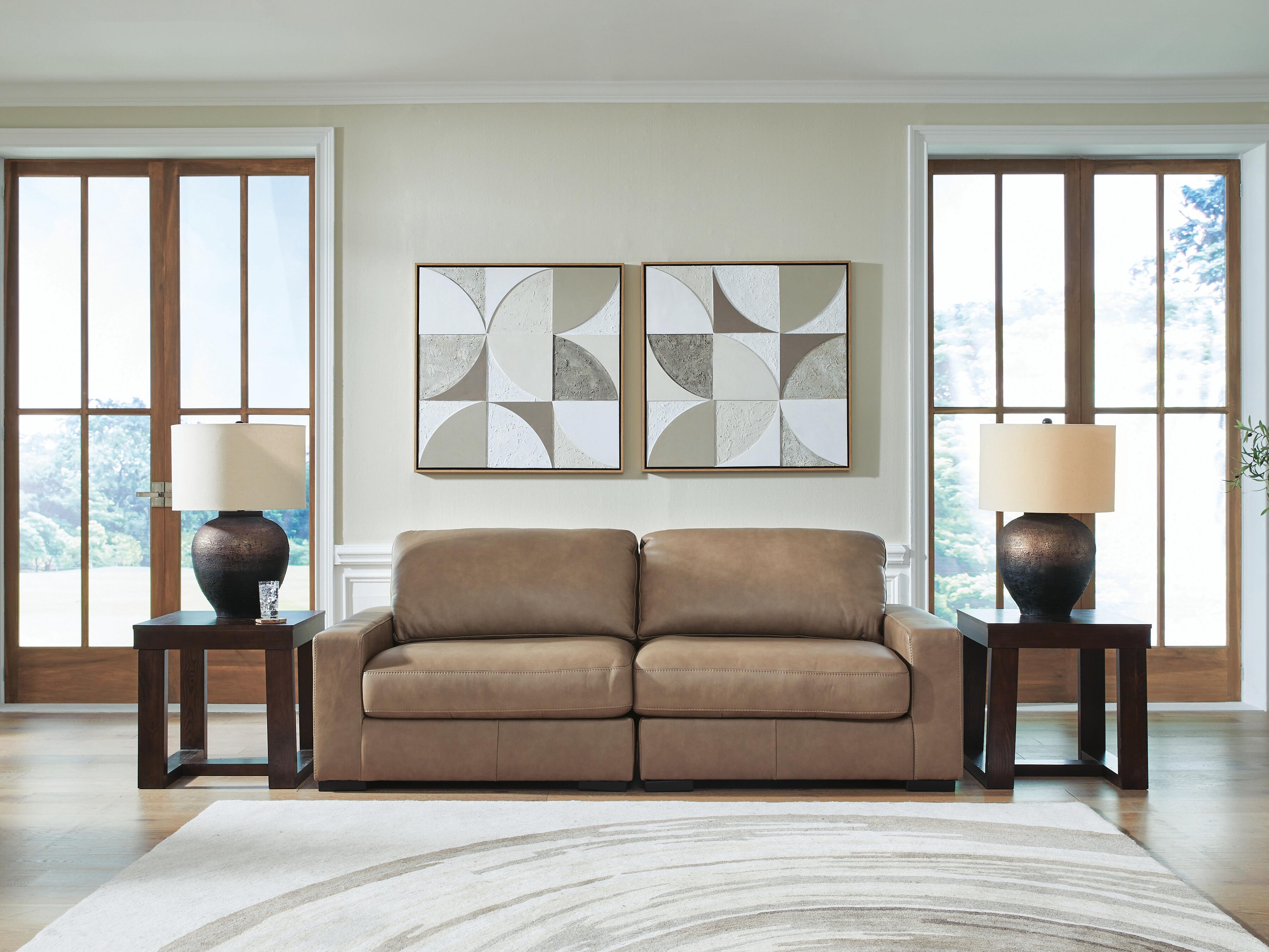 Veronella 2-Piece Sectional Sofa in Sahara Leather
