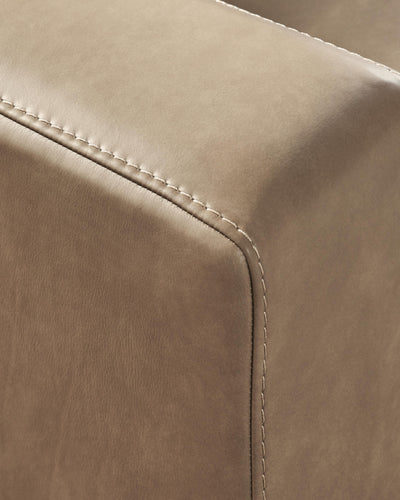 Veronella 5-Piece RAF Chaise Sectional in Sahara Leather
