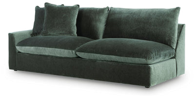 Carriage View 3-Piece Sectional in Jade Velvet