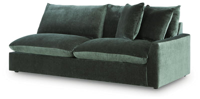 Carriage View 3-Piece Sectional in Jade Velvet