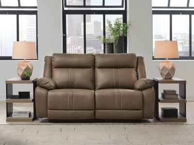 Max-Momentum 2-Piece Power Reclining Sectional Loveseat in Biscotti