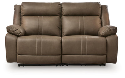 Max-Momentum 2-Piece Power Reclining Sectional Loveseat in Biscotti