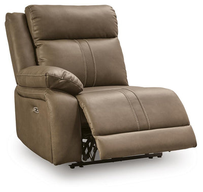 Max-Momentum 6-Piece Power Reclining Sectional with Audio Console in Biscotti