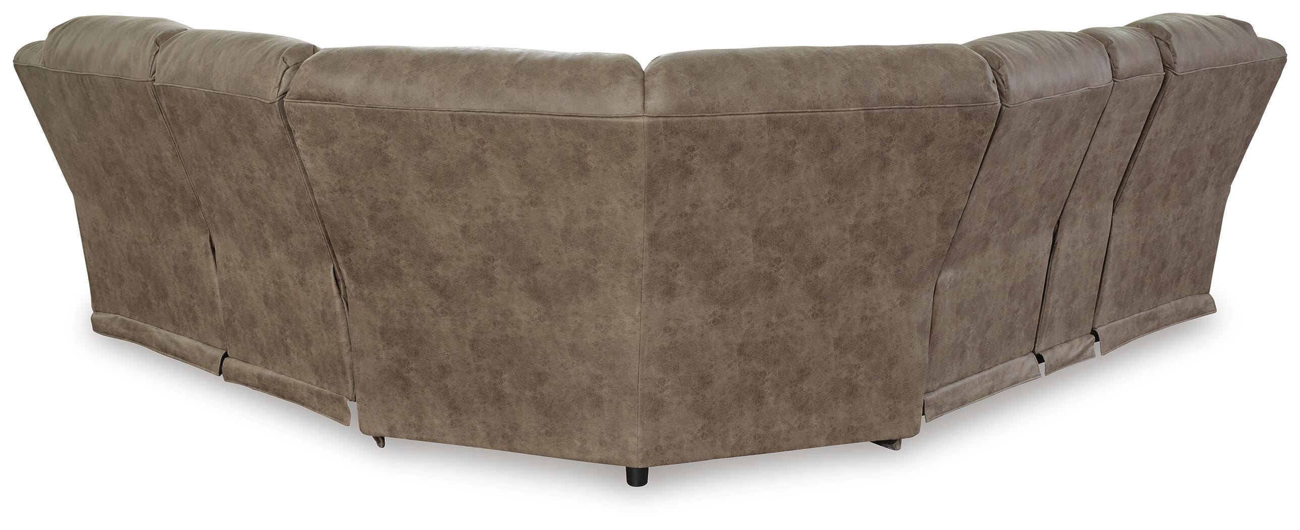 Ravenel 3-Piece Power Reclining Sectional in Fossil Faux Leather