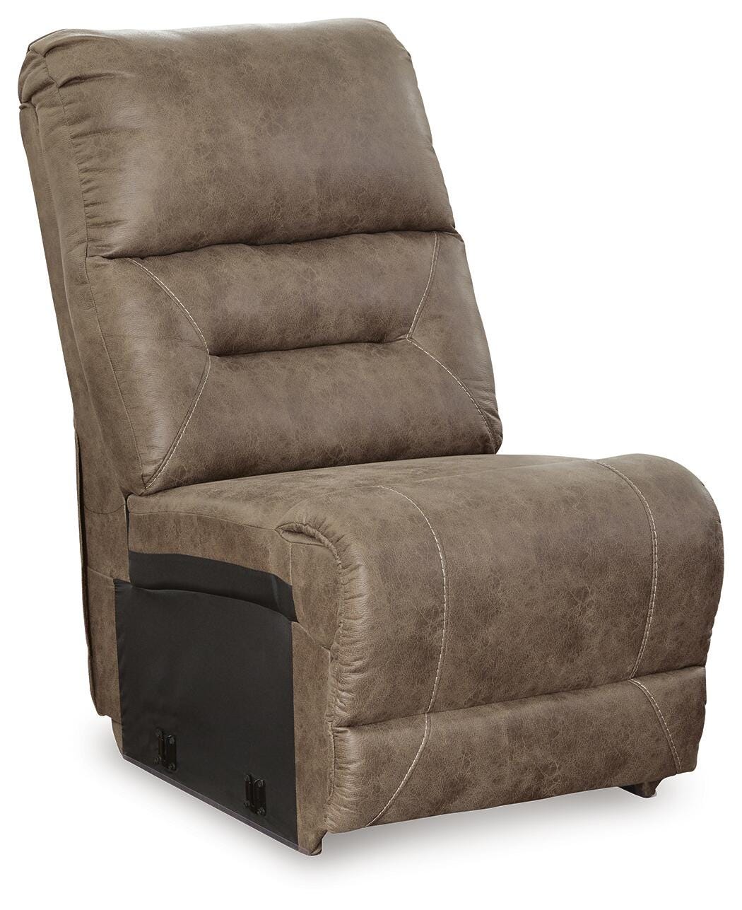 Ravenel 4-Piece Power Reclining Sectional in Fossil Faux Leather