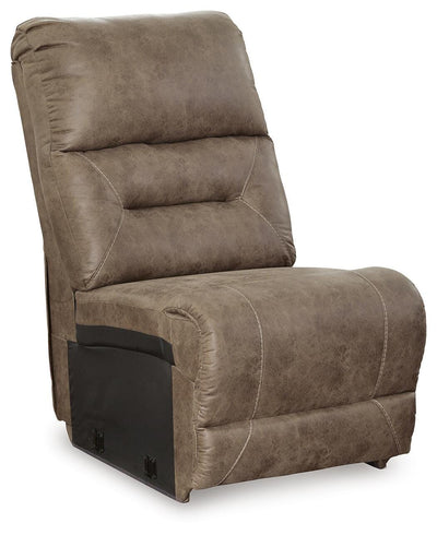 Ravenel 4-Piece Power Reclining Sectional in Fossil Faux Leather