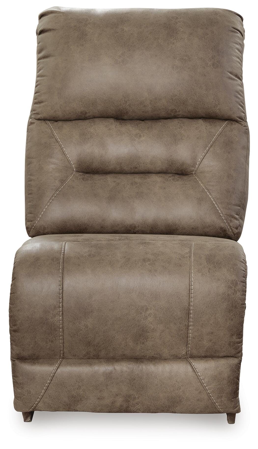 Ravenel 4-Piece Power Reclining Sectional with Console in Fossil Faux Leather