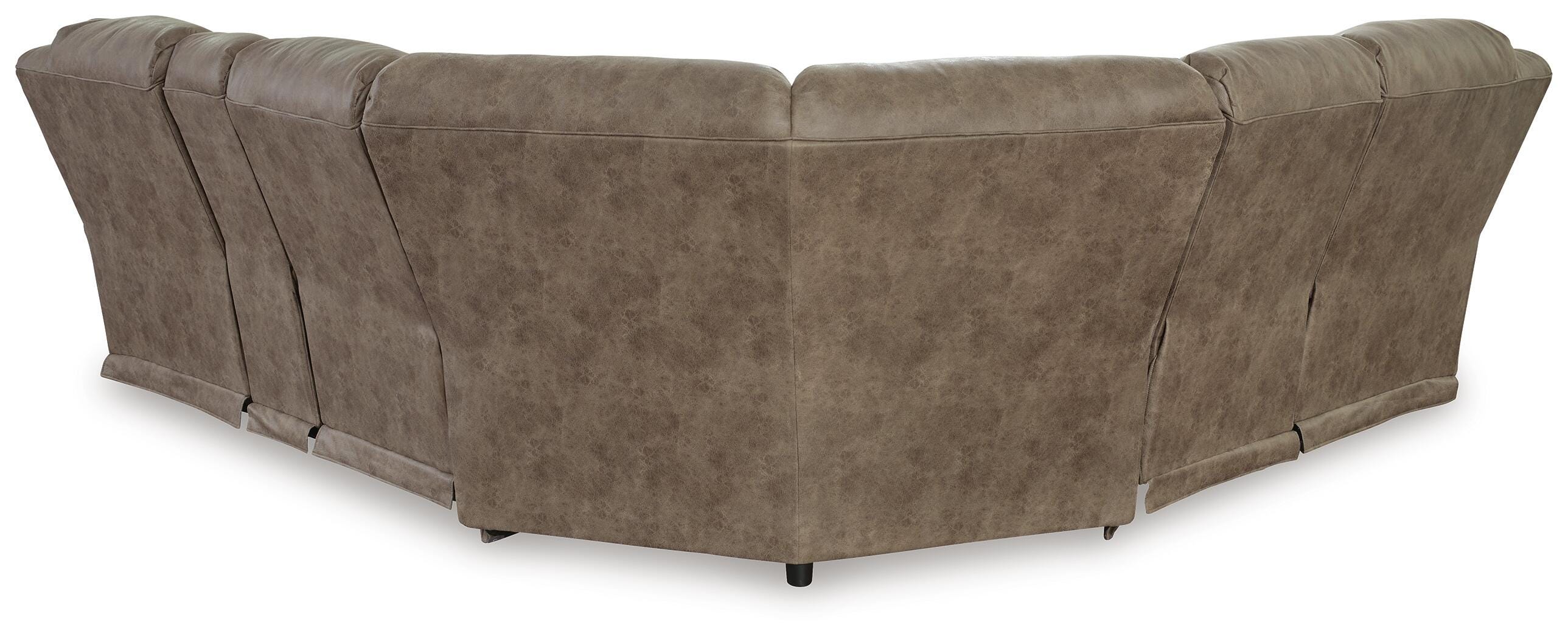 Ravenel 3-Piece Power Reclining Sectional with Console in Fossil Faux Leather