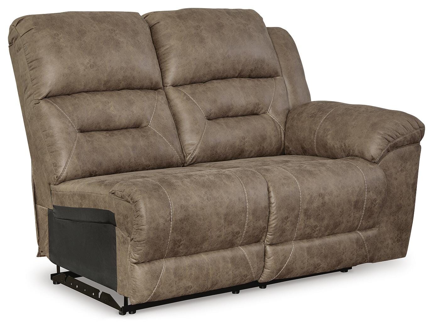 Ravenel 3-Piece Pwr Reclining Sectional in Fossil Faux Leather