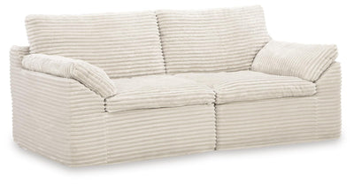 Fannin LAF/RAF Corner Chair (2/CN) in Ivory Chenille