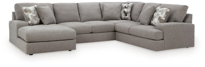 Lindon 3-Piece LAF Chaise Sectional in Smoke