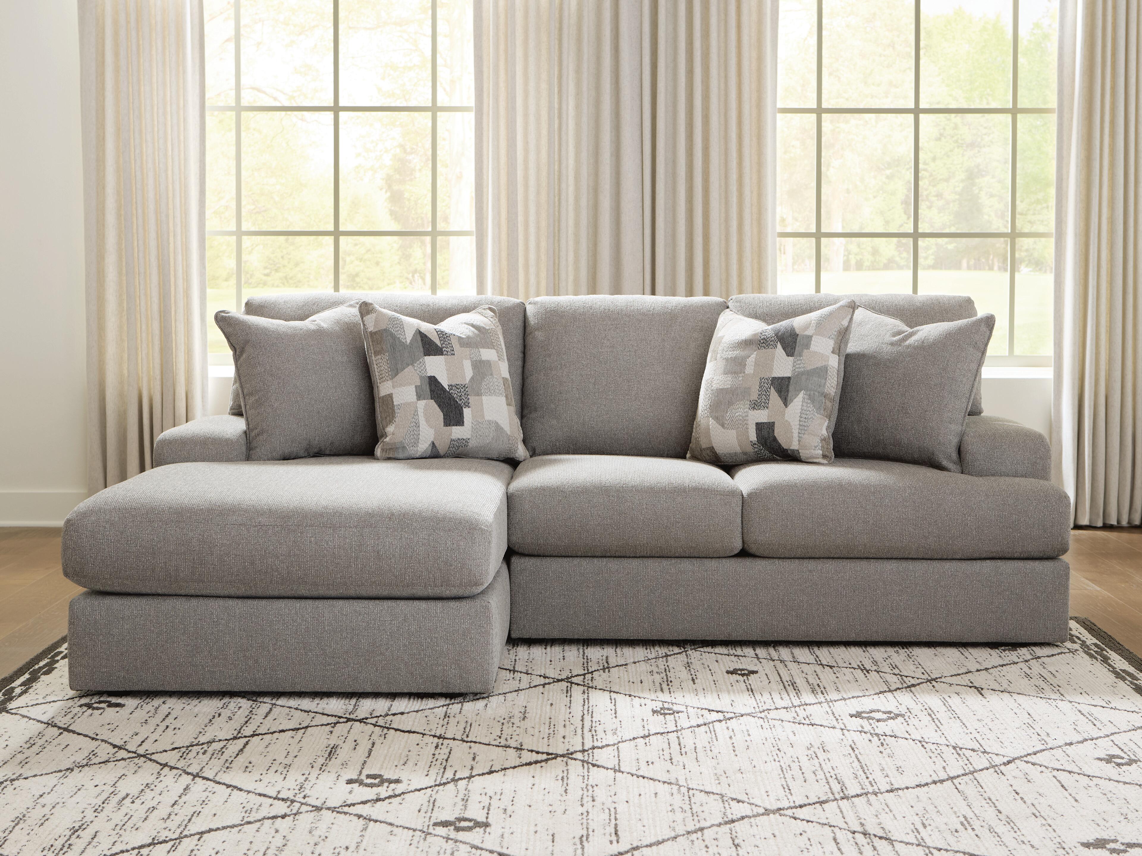 Lindon 2-Piece LAF Chaise Sectional in Smoke