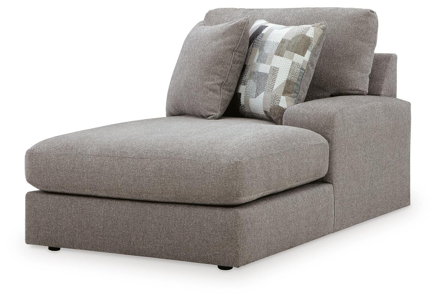 Lindon 2-Piece RAF Chaise Sectional in Smoke